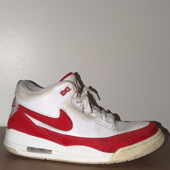 Nike Air Jordan 3 Retro "Tinker White/University Red" Men's 28.5 cm/US 10.5 - Picture 3 of 12